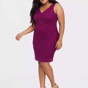 NWT Torrid sz 2X lace bodycon mini sleeveless dress